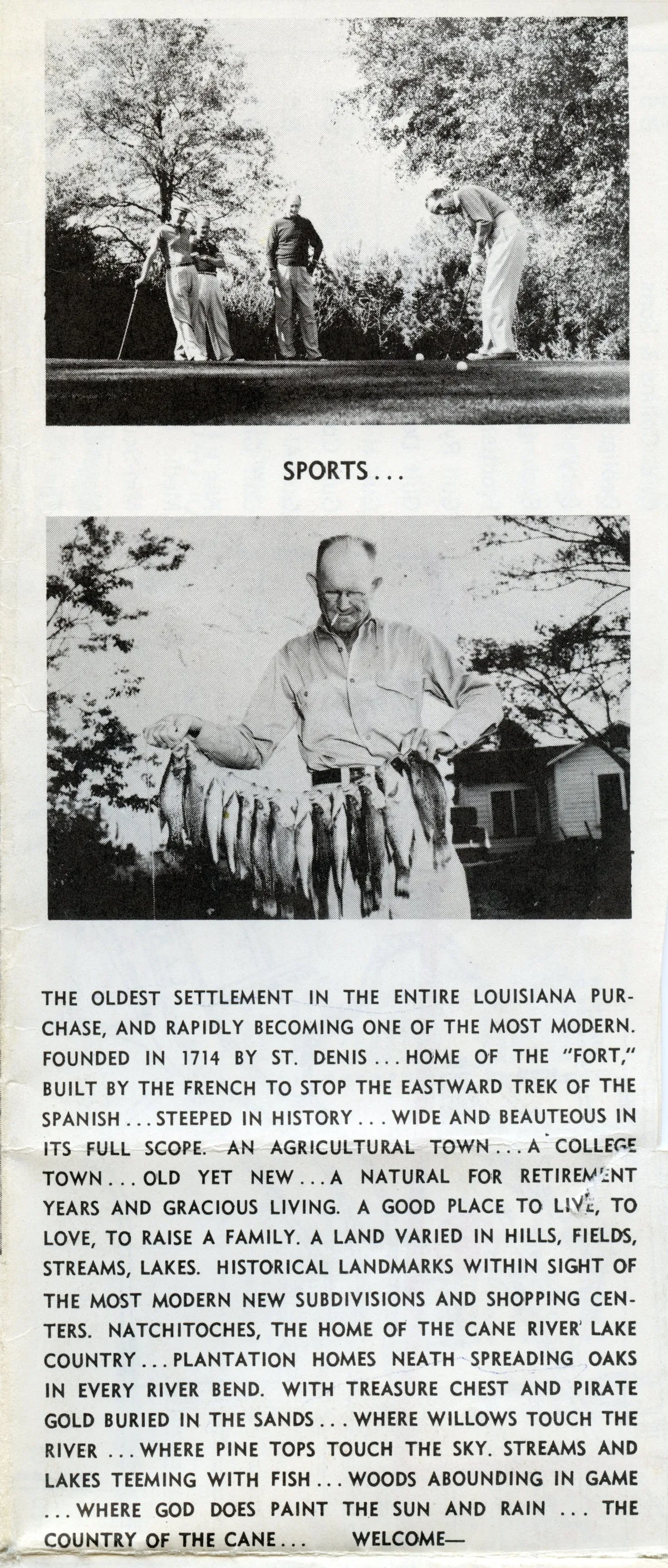 Natchitoches Promotional Brochure from the 1950s or 1960s