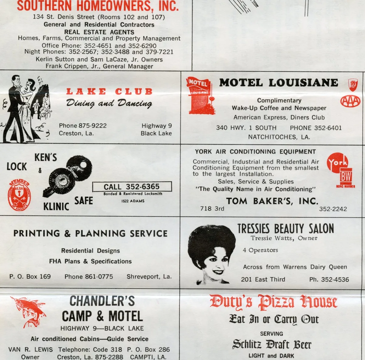 Natchitoches Promotional Brochure from the 1950s or 1960s