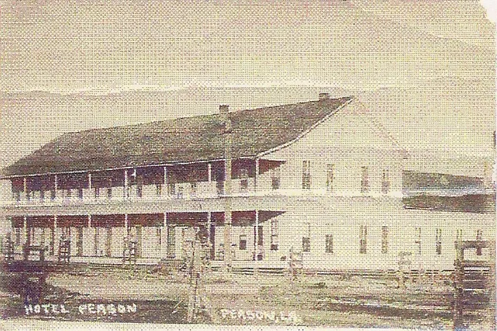 The Peason Hotel operated in the mill town of Peason. This hotel had 134 rooms and a large restaurant in it. (Robertson Collection)