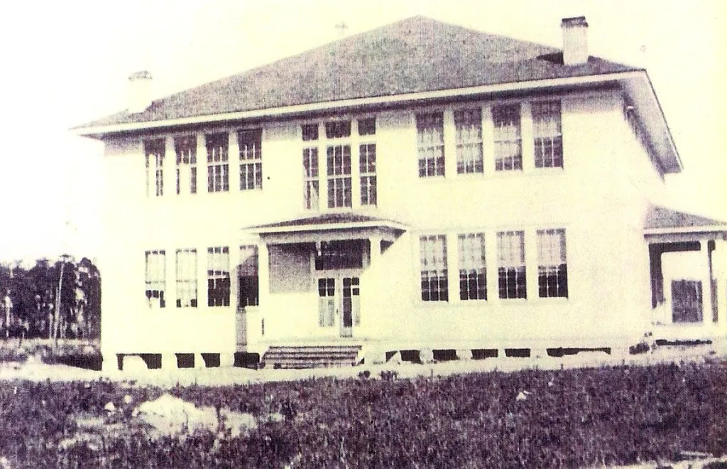 Peavy Wilson Lumber Company built Peason High School where all the local children could receive an education. (Robertson Collection)