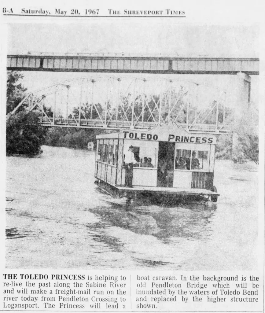 This photo and caption was from The Shreveport Times, in Summer 1967