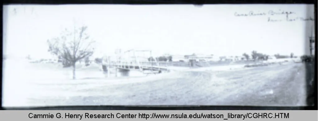 Cane River Bridge from east bank 