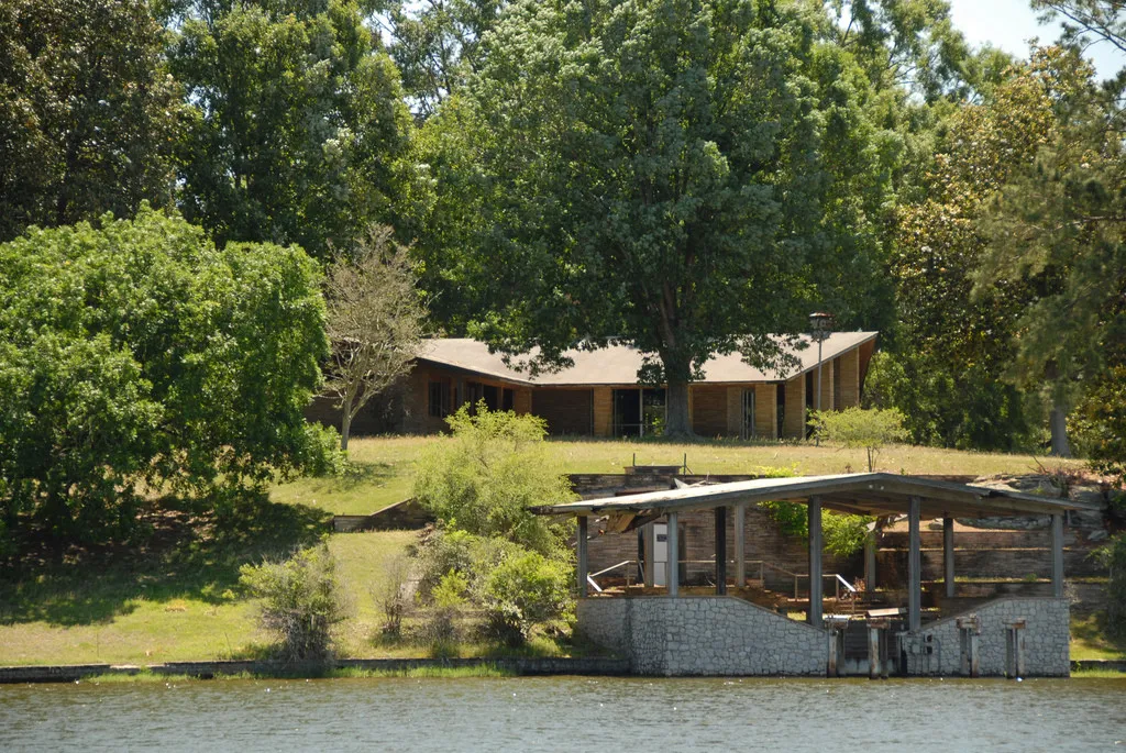 Ferry landing, with house in back ground