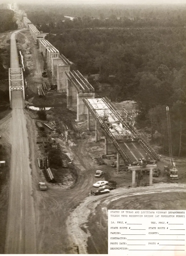 Looking from the Texas side of the Sabine River towards Louisiana, 1966