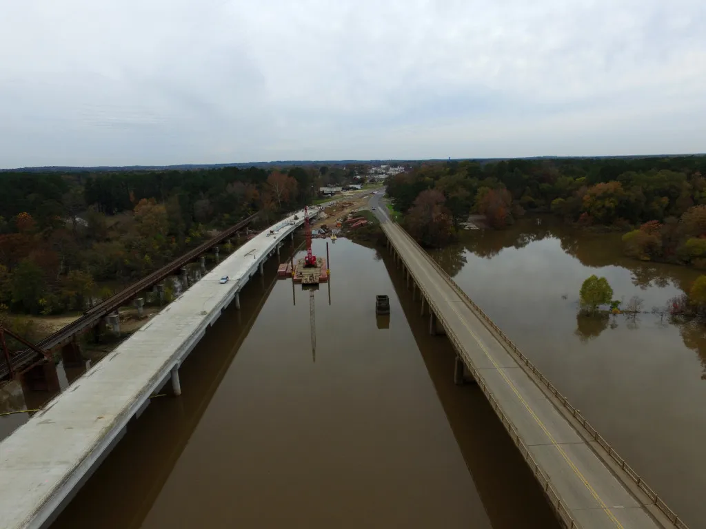 Photo taken Dec. 1, 2015 shows the new bridge under construction. This bridge is now fully complete