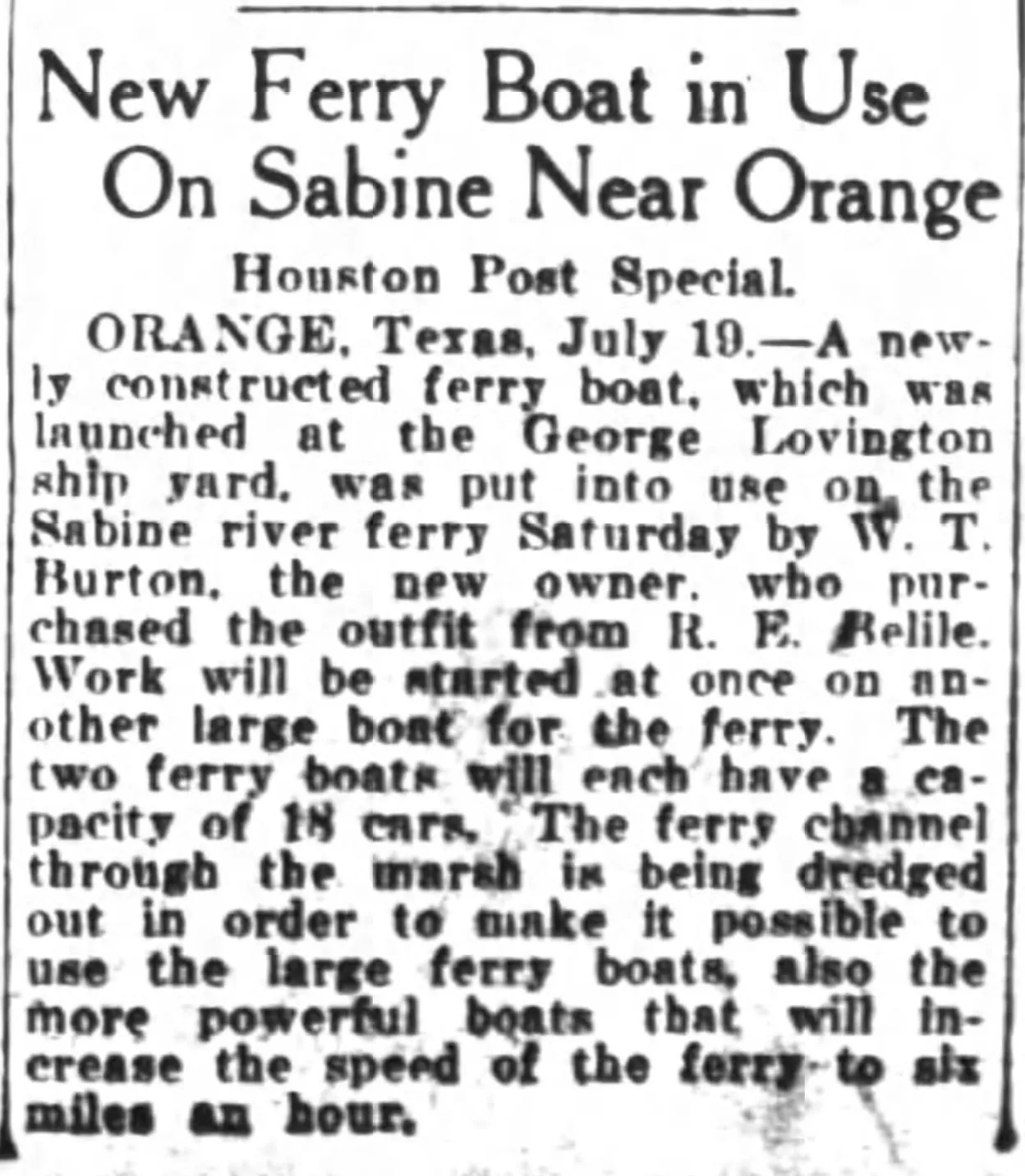 From The Houston Post, 1924