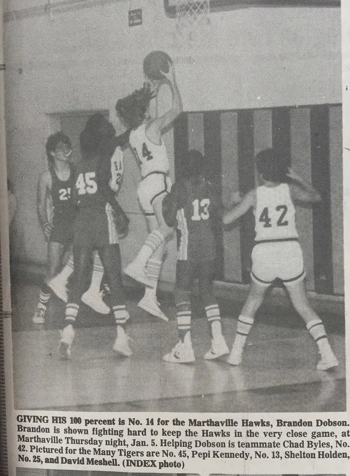 Photograph from the Facebook post “A few more miscellaneous basketball fun pix from 84”