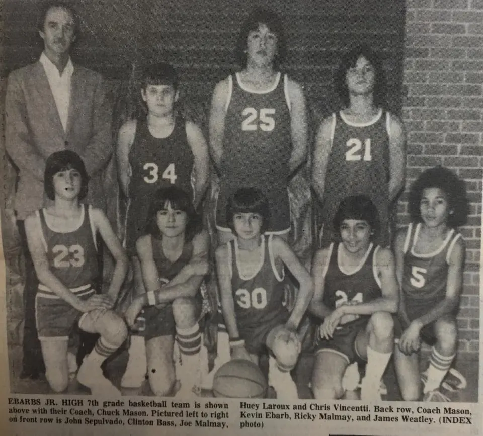 Photograph from the Facebook post “Some more 80s basketball.”
