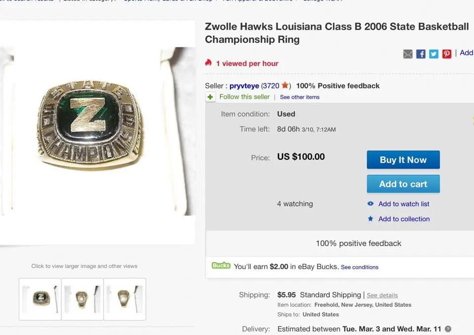 Photograph from the Facebook post “Strange thing to come across on Ebay”