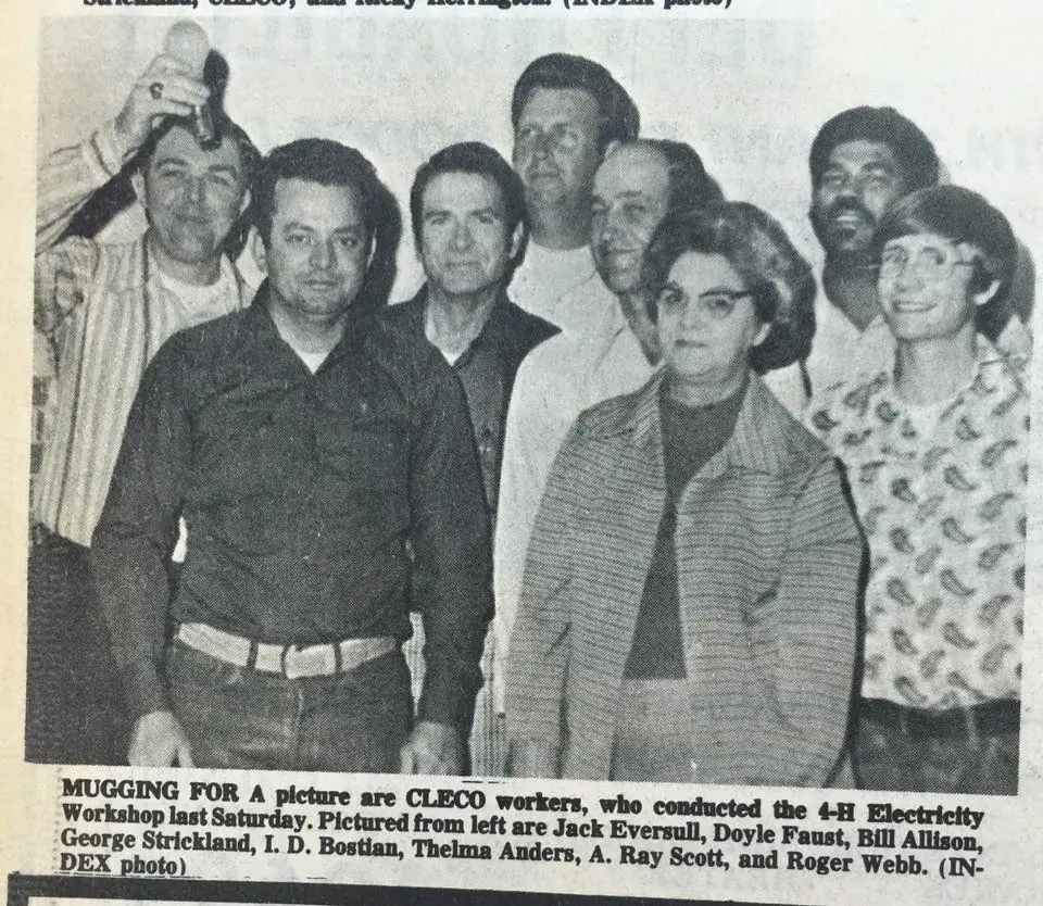 Photograph from the Facebook post “Cleco sponsors safety workshop 1976”