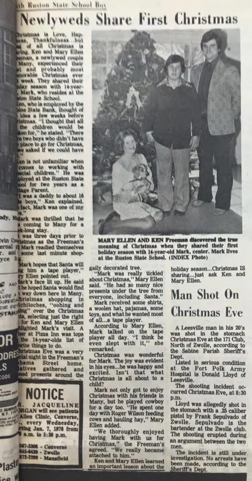 Photograph from the Facebook post “Cute article on Many Mayor And Mrs Ken Freeman.”