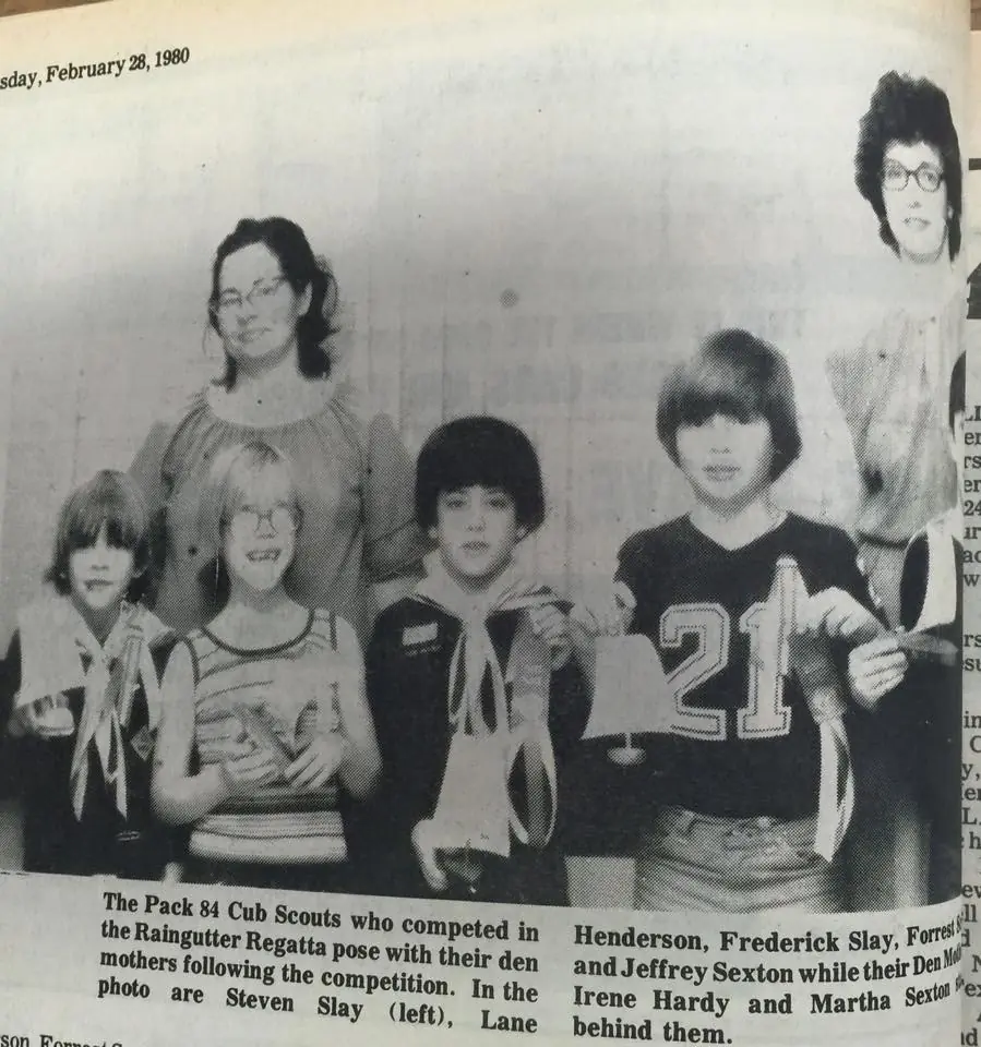 Photograph from the Facebook post “Scouting, 1980”