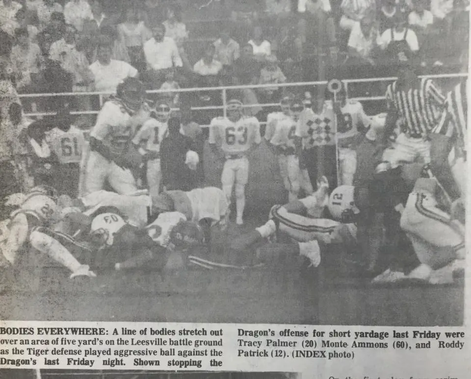 Photograph from the Facebook post “1984 Tigers football by request!”