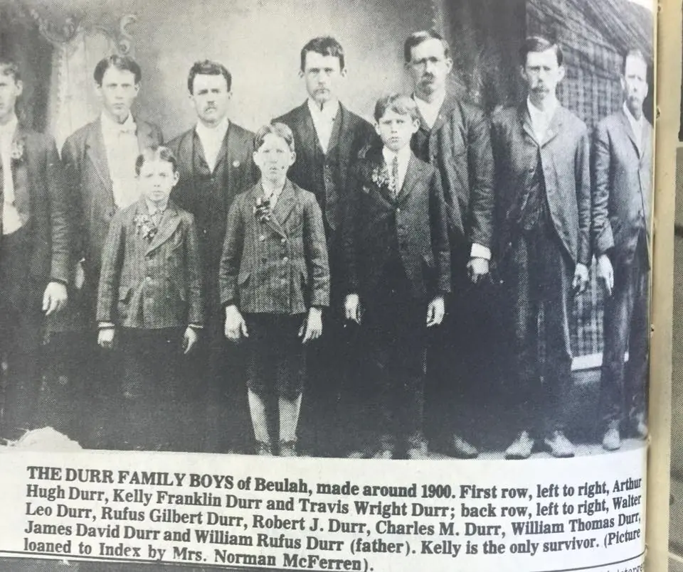 Photograph from the Facebook post “Durr family, 1900”