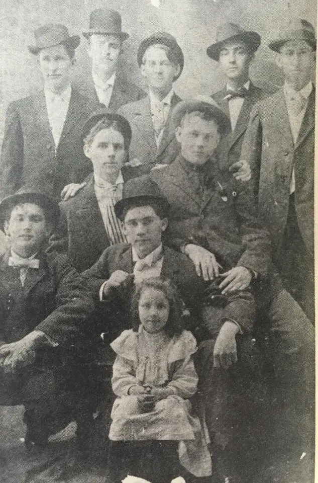 Photograph from the Facebook post “Many's most eligible bachelors of 1910.”