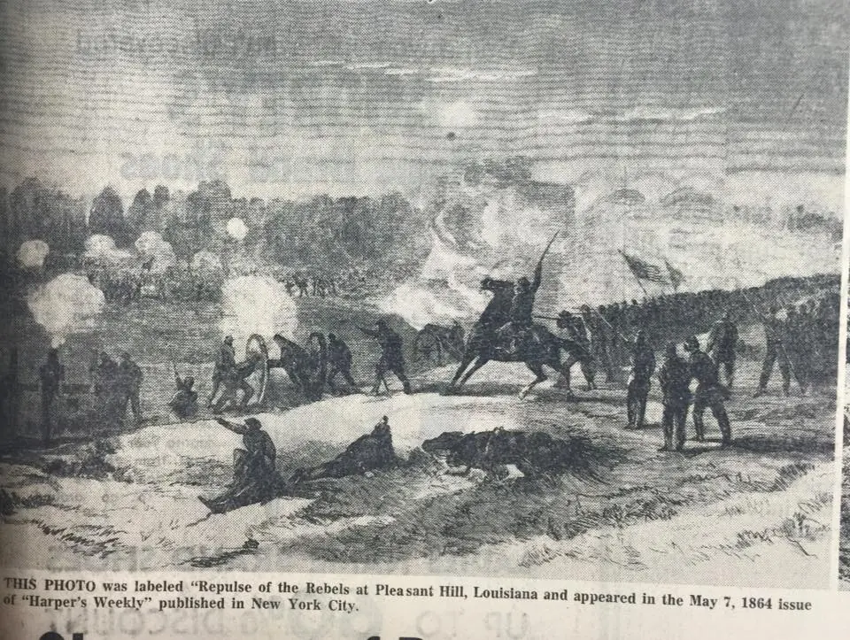 Photograph from the Facebook post “Artists' renditions of Battle of Pleasant Hill”