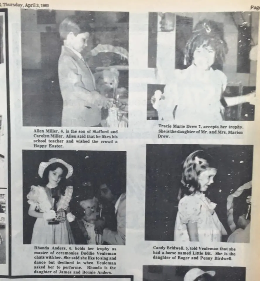 Photograph from the Facebook post “Easter fun 1980”