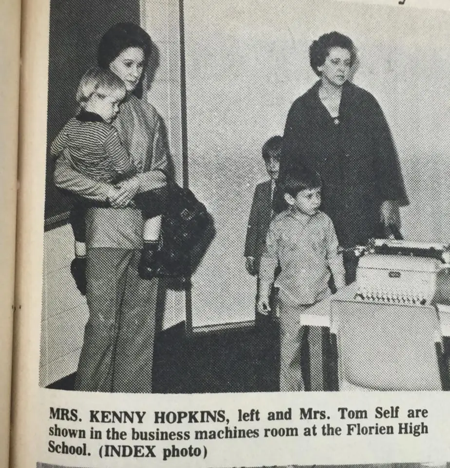 Photograph from the Facebook post “Florien open house 1974”