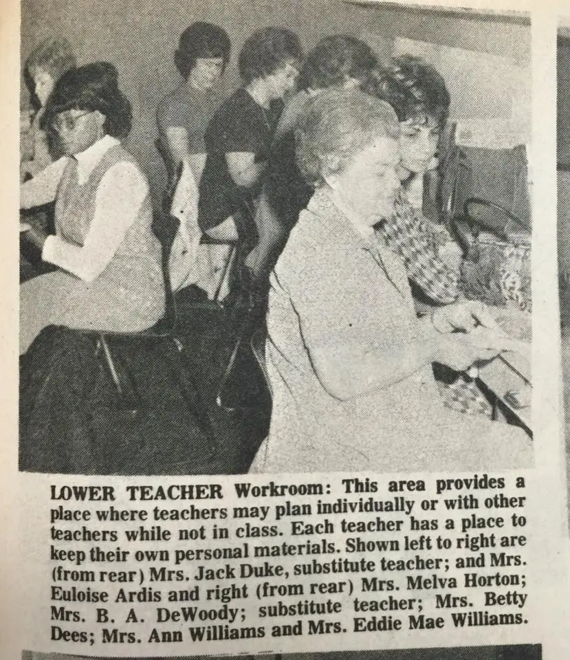 Photograph from the Facebook post “More from new school at Florien in 74”