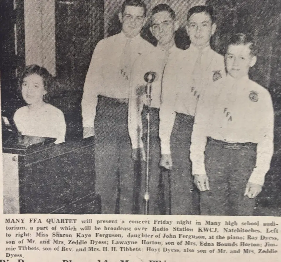 Photograph from the Facebook post “Many FFA Quartet.”