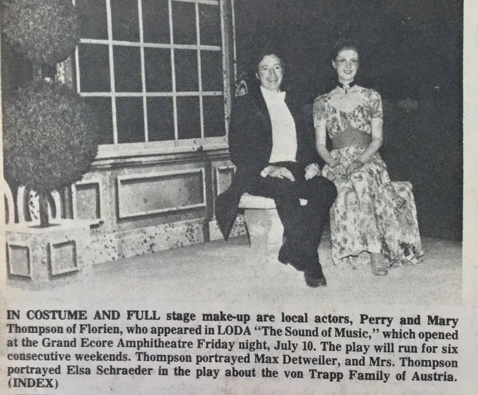 Photograph from the Facebook post “1981 Sound of Music production”