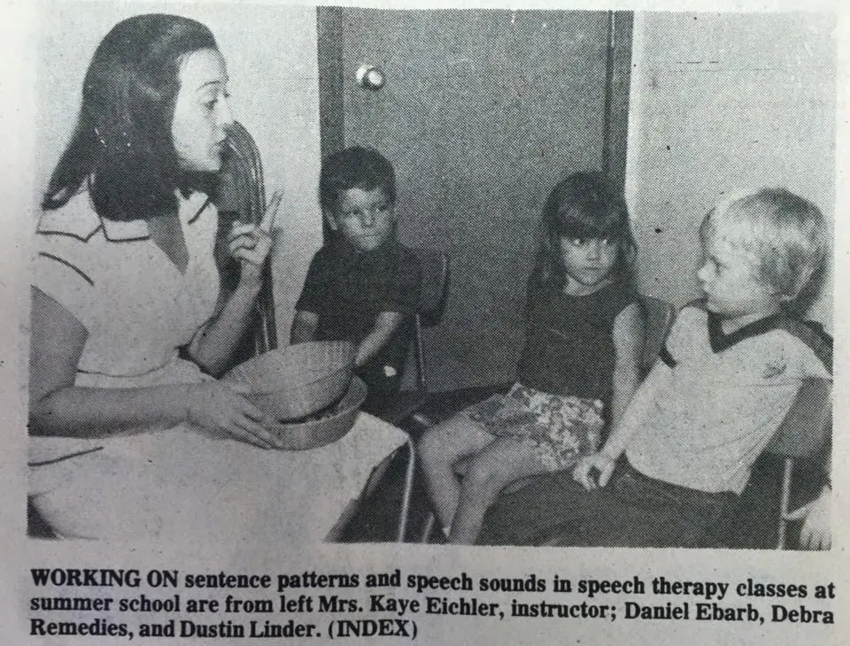 Photograph from the Facebook post “1981 Summer school”