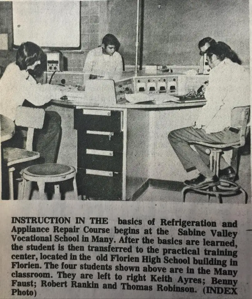 Photograph from the Facebook post “1975 at the Vo Tech”