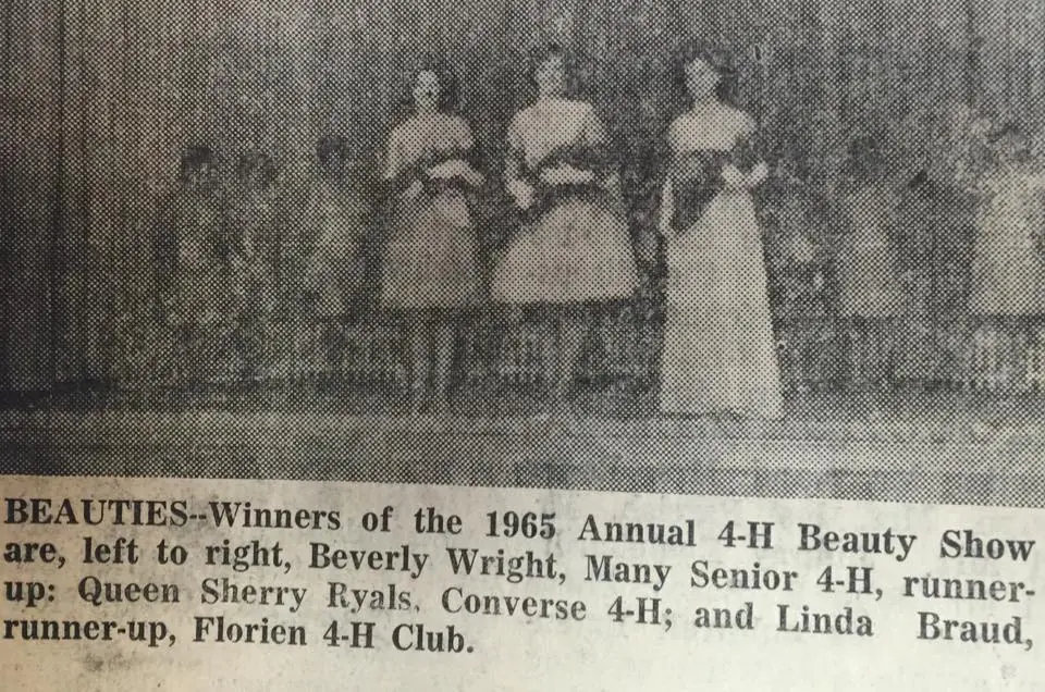 Photograph from the Facebook post “1965 4H talent show and contest”
