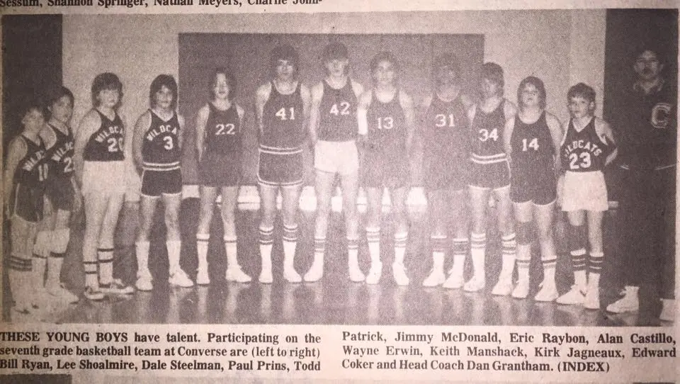 Photograph from the Facebook post “1984 basketball”