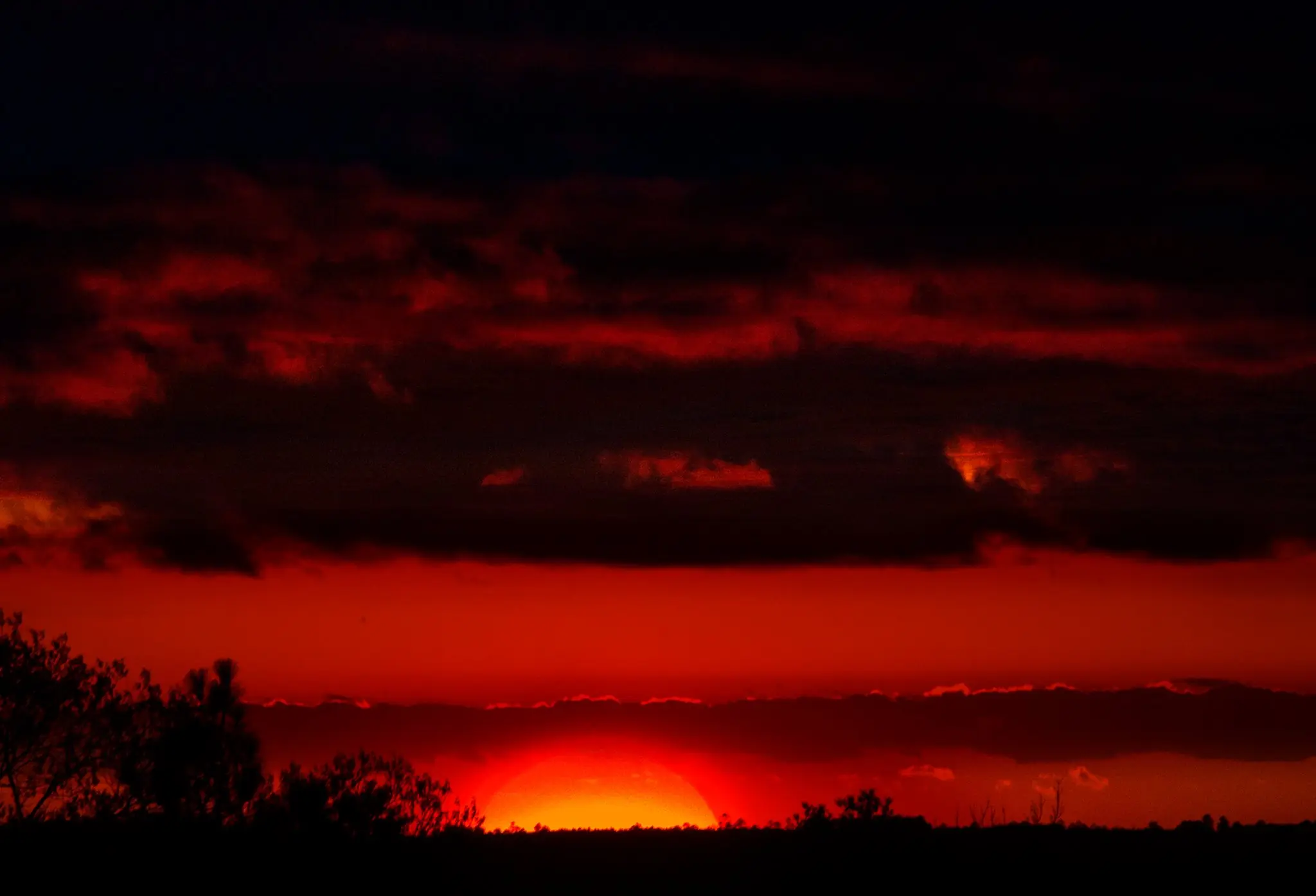 Photograph from the Facebook post “Sunset at Hodges, approximately two weeks ago.”