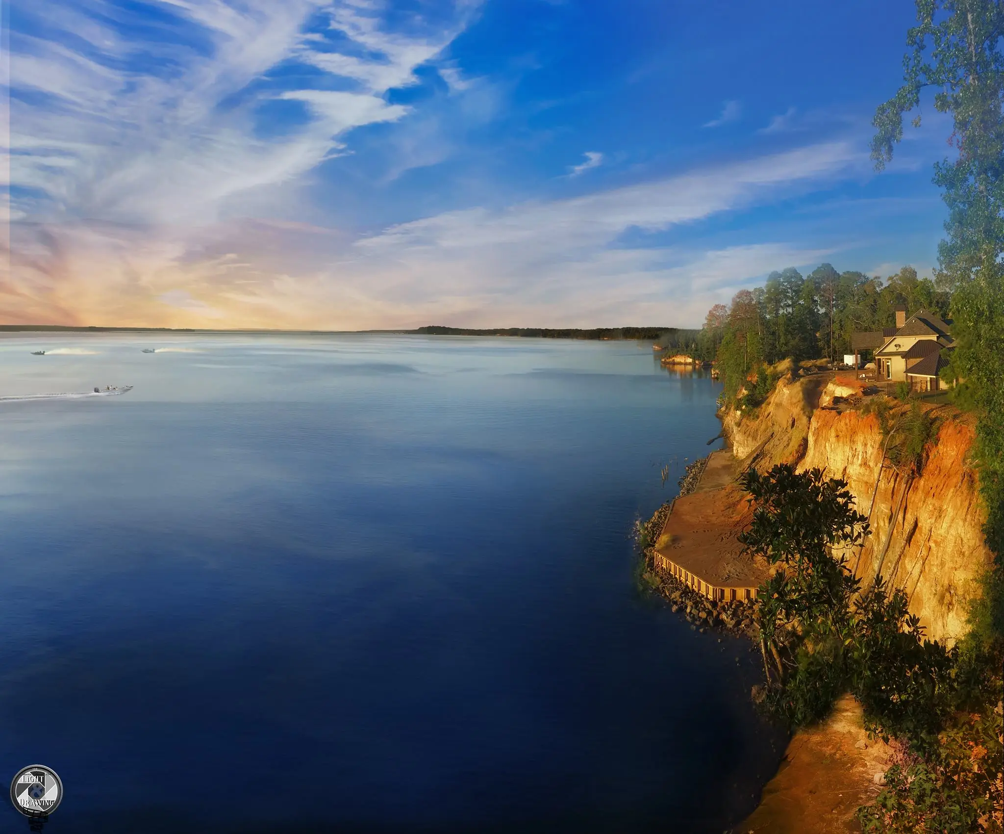 Photograph from the Facebook post “This is a compilation from three different photographs I took looking towards Eagle…”