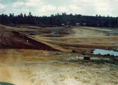 Photograph from the Facebook post “From Friends of Hodges website, original construction of 225-acre lake at Hodges Gardens.”