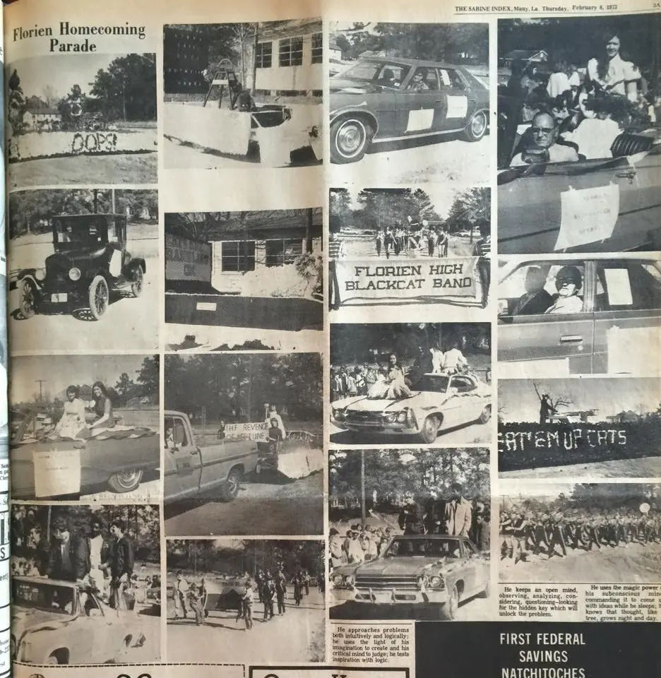 Photograph from the Facebook post “1973 Florien Homecoming”