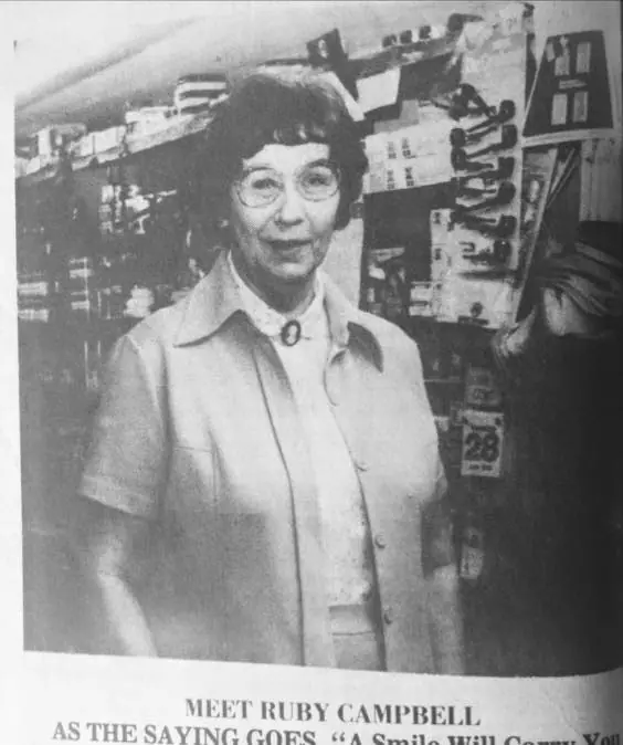 Photograph from the Facebook post “1983, Ruby Campbell”