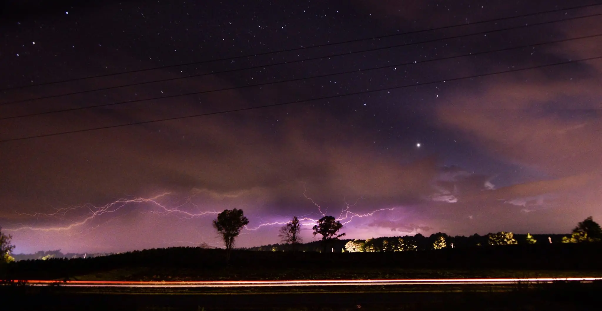 Photograph from the Facebook post “Took this photo looking west, with Hwy.”