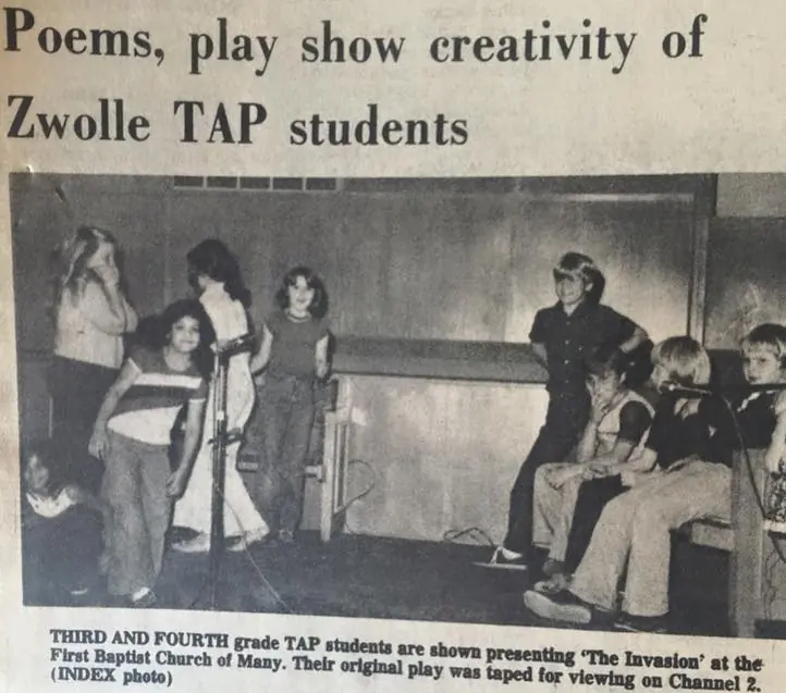 Photograph from the Facebook post “1978 end-of-the-year school fun”