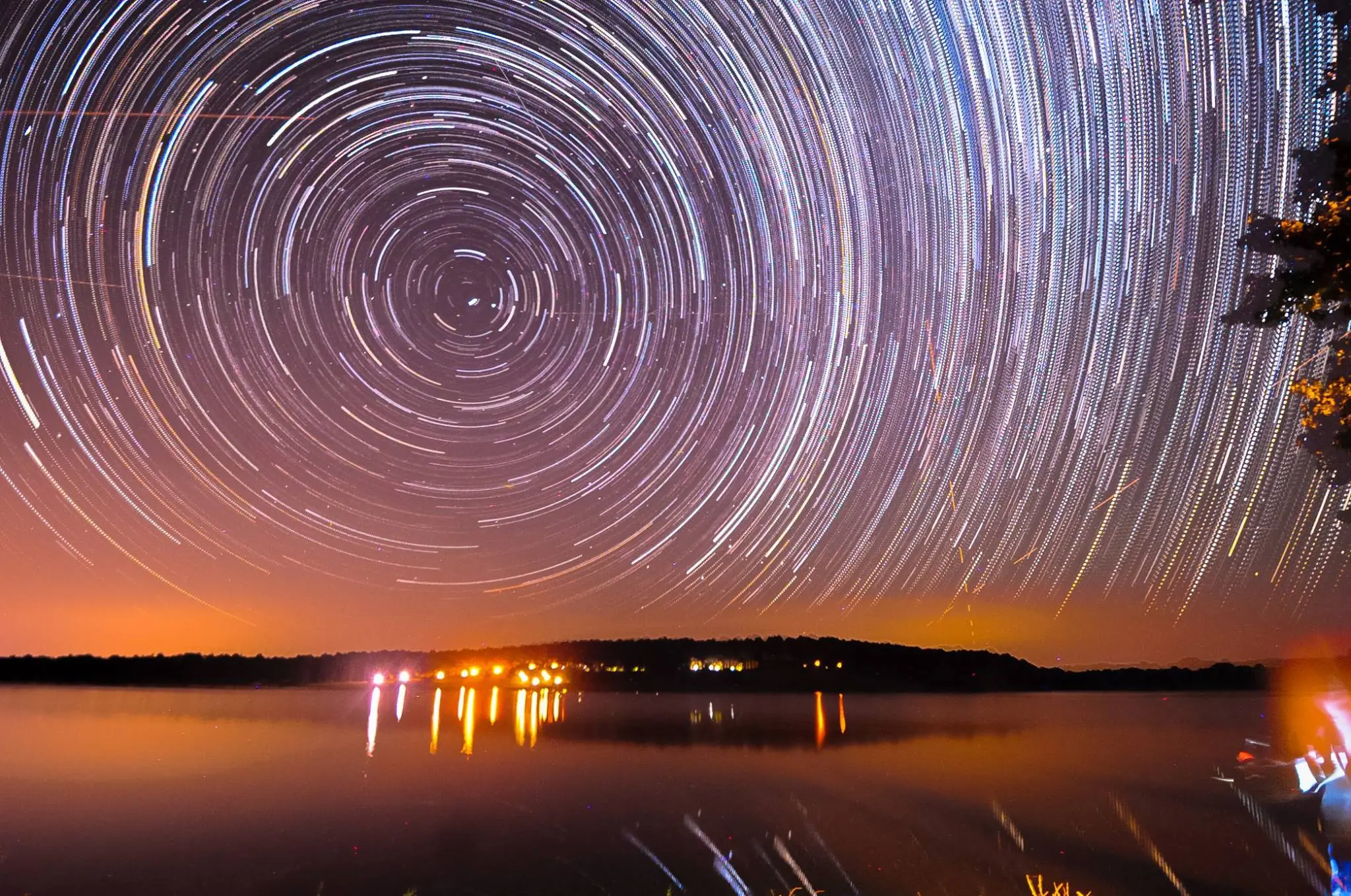 Photograph from the Facebook post “Star Trails galore.”