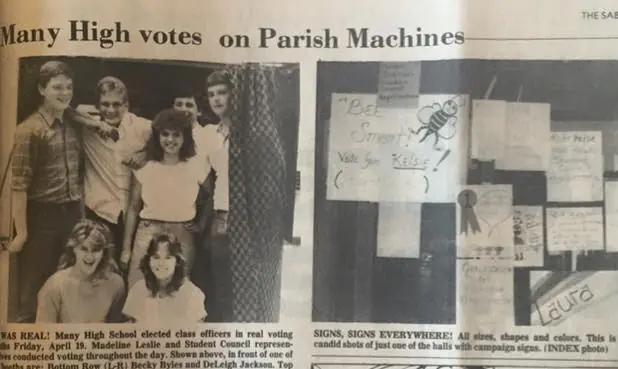 Photograph from the Facebook post “Many schools, 1985”