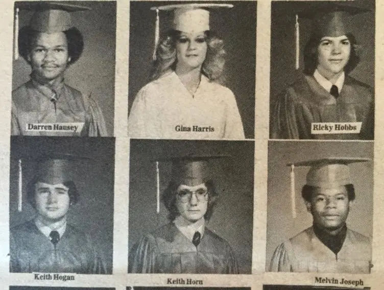 Photograph from the Facebook post “1981 Many graduates.”