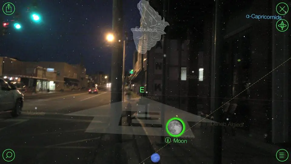 Photograph from the Facebook post “Star Walk app lets you see exactly where the moon is at any given time.”