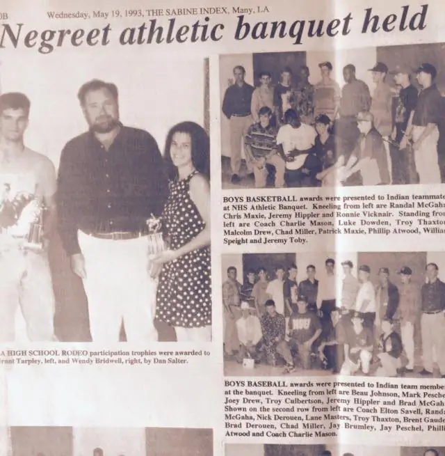 Photograph from the Facebook post “Negreet High 1993”