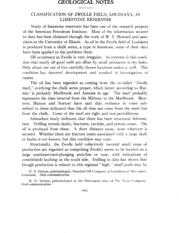 Photograph from the Facebook post “Classification of Zwolle Field, Louisiana, as Limestone Reservoir: GEOLOGICAL NOTES,…”
