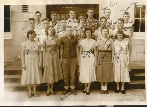 Photograph from the Facebook post “Florien High School Class of 1954.”