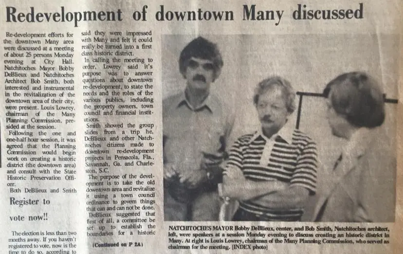 Photograph from the Facebook post “Redevelopment of downtown Many plans, 1978”