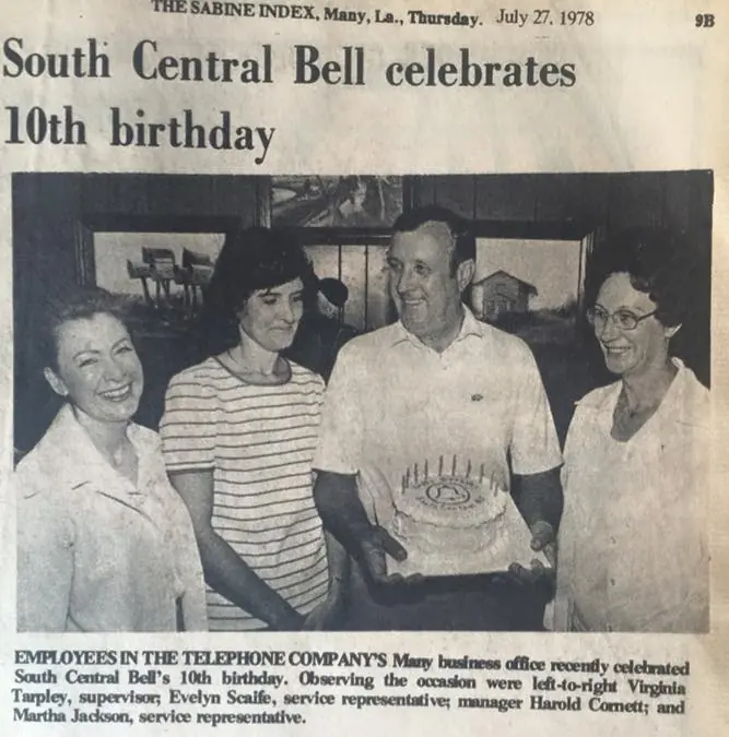 Photograph from the Facebook post “South Central Bell, 1978 #southcentralbell #belltelephone #phonecosts #bellsouth”
