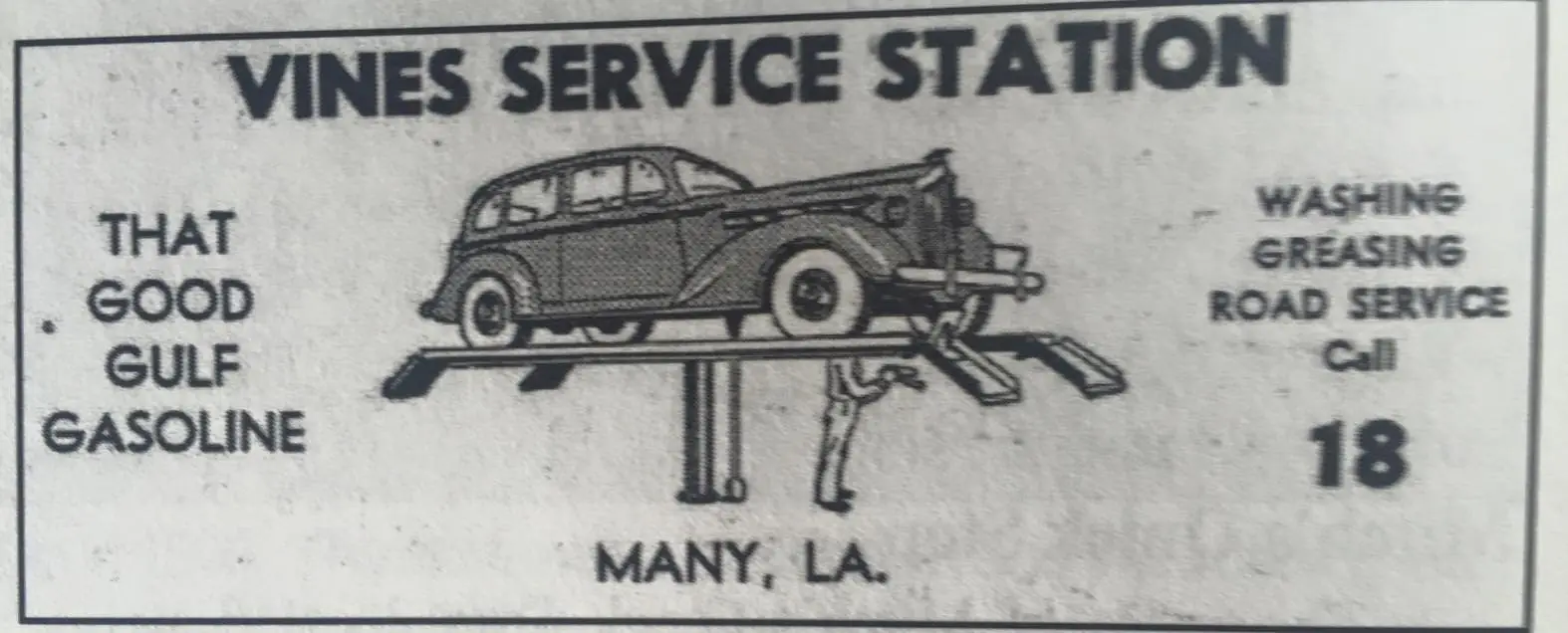 Photograph from the Facebook post “1948 phone book ad”
