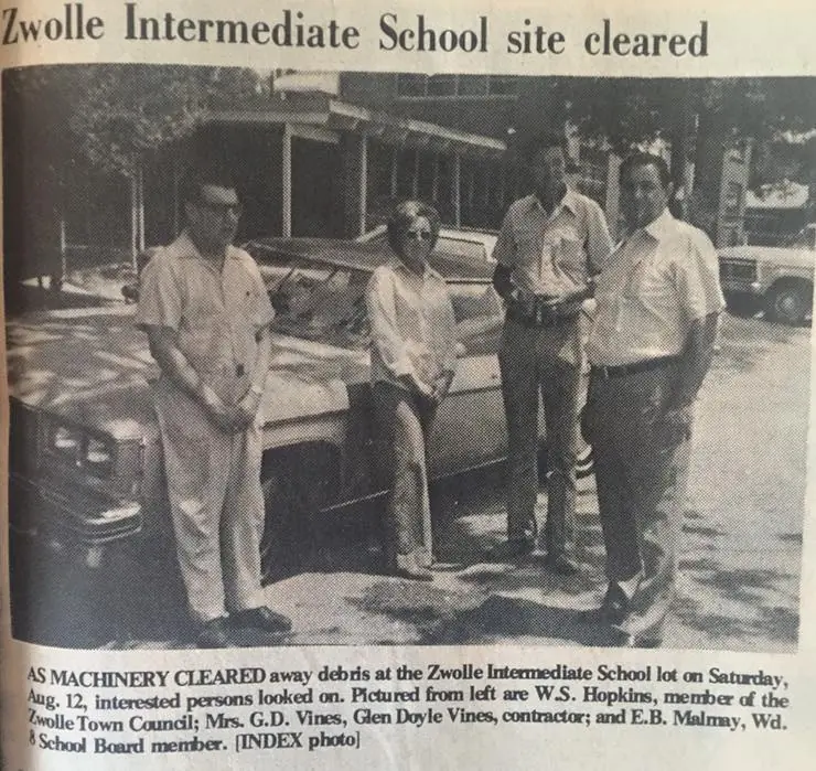Photograph from the Facebook post “1978 Zwolle Intermediate School”