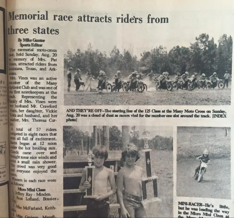 Photograph from the Facebook post “1978 Memorial Day race”