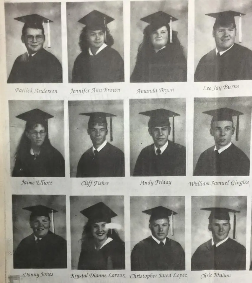 Photograph from the Facebook post “1994 Sabine Parish graduates”