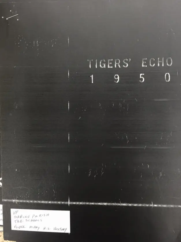Photograph from the Facebook post “Tiger's Echo, 1950 yearbook, Many High.”